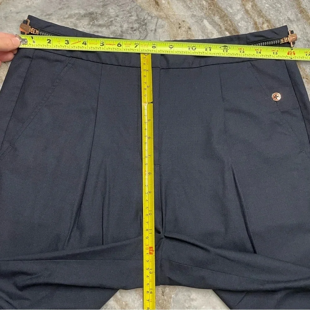 Kit and Ace Straight Leg Trouser High Rise Adjustable Zip Waistband 6